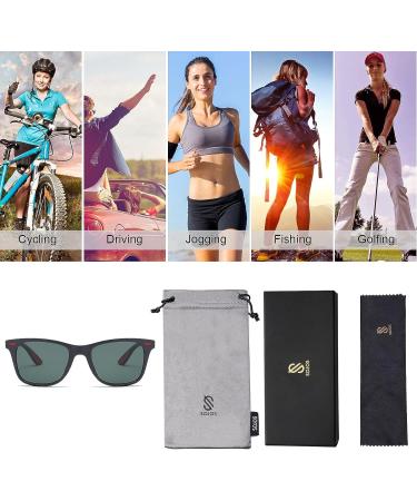 Sojos Polarized Sports Sunglasses | TR90 Frame | Running Cycling Fishing Golf | Black/Turquoise Lens - Buy Online on GoSupps.com