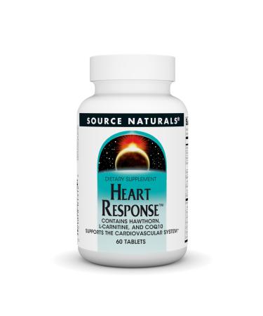 Source Naturals Heart Response Contains Hawthorn L-Carnitine and CoQ10 Supports The Cardiovascular System* - 60 Tablets 60 Count (Pack of 1)
