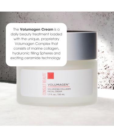 Consult Beaute VOLUMAGEN Volumizing Collagen Facial Cream with Hyaluronic Acid Anti-Aging Skin Plumping Moisturizer Hydrates & Boost Elasticity For Face Neck and D collet 1.7 oz 1.7 Fl Oz (Pack of 1) - Buy Online on GoSupps.com