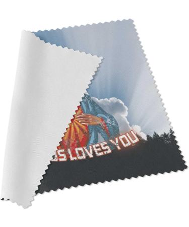 Buy Urban Backwoods Jesus Loves You Microfiber Cloth | Premium Glasses Cleaning Cloth for International Shipping - Buy Online on GoSupps.com