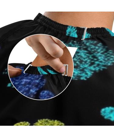 Waterproof Barber Cape - Colorful Dog's Paw & Cheetah Haircut Bib for Men & Women | Unisex Hair Cutting Cape - Buy Online on GoSupps.com