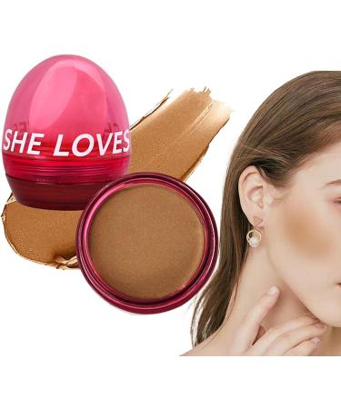 Blush Cream - Silky Blush Powder with Elastic Beauty Sponge No Smudging Easily Blush Palette for Dating Home Working Shopping Gathering Traveling Kagrote 02# Golden Brown - Buy Online on GoSupps.com
