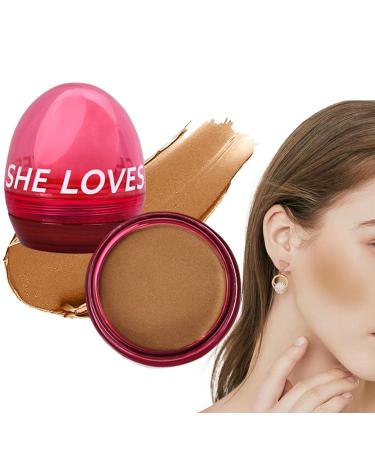 Blush Cream - Silky Blush Powder with Elastic Beauty Sponge | Products Teen Girls Cosmetics for Home Shopping Gathering Dating Traveling Working Puchen 02# Golden Brown