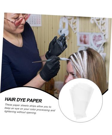 Beavorty 50 Sheets highlight stickers hair paper wraps Hairdressing Tool Hair Coloring Paper blonde hair dye bubble hair dye Salon Hair Dye Paper piece of paper white - Buy Online on GoSupps.com