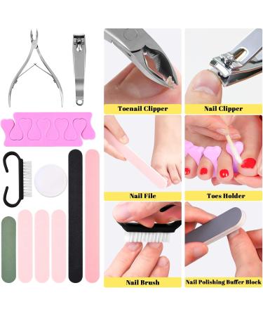 30 in 1 Foot File Pedicure Set for Hard Skin Removal | Foot Care Scrubber Kit for Salon or Home Use | Black - Buy Online on GoSupps.com