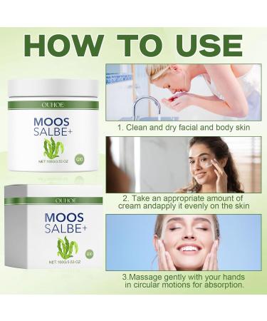 100G Moss Ointment Plus winner of the wrinkle test for moss ointment for the face antiwrinkle moss cream for the face active skinrepairing moss ointment antiwrinkle cream - Buy Online on GoSupps.com