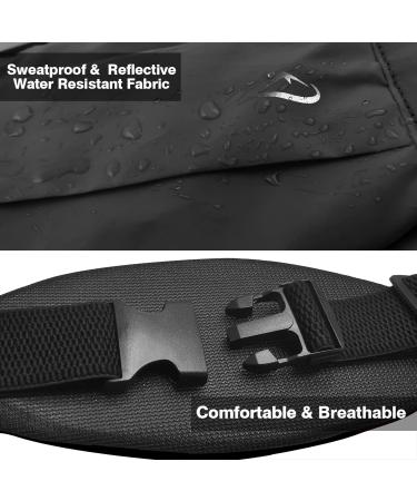 Reflective Running Belt with Phone Holder - Black | UPTARD Running Fanny Pack for Men and Women - Buy Online on GoSupps.com
