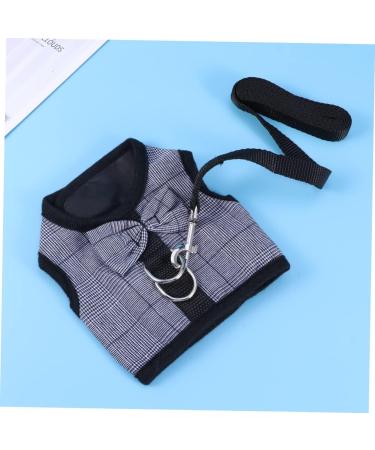 Soft Ferret Bubble Vest Dress with Chest Band & Leash | Guinea Pig Harness & Rope Straps | Size 3 Black - Best for Small Pets - Buy Online on GoSupps.com