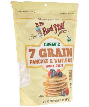 Bob's Red Mill Organic 7 Grain Pancake & Waffle Mix Whole Grain 24 oz (680 g)