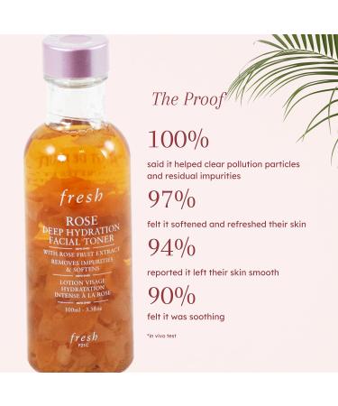 Fresh Rose Deep Hydration Facial Toner 3.3 oz - Hydrating Face Water 100 ml - Buy Online on GoSupps.com