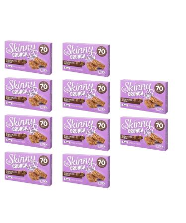 Skiny Crunch Light Chocolate Fudge Bars 5 Pack - A Low Calorie Chocolate Snack - Perfect For a Quick Snack On-The-Go - Pack of 10