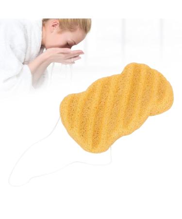 Eco-Friendly Facial Sponge | Plant Fiber Cleansing Puff for Beauty & Bath | Long Waves Ginger Pattern - Buy Online on GoSupps.com