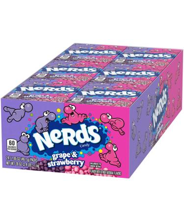 Nerds Grape & Strawberry Candy 1.65 Oz Pack of 24 - Delicious Mix of Fruity Flavors - Buy Online on GoSupps.com