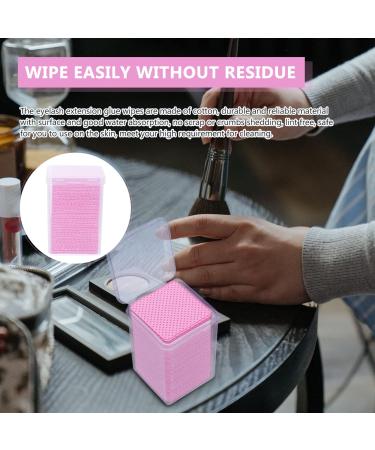 Beaupretty 600pcs Glue Cleaning Pads - Cotton Fabric Wipes for Eyelash Extensions Makeup Removal & Manicure - Pink | International Shipping Available - Buy Online on GoSupps.com