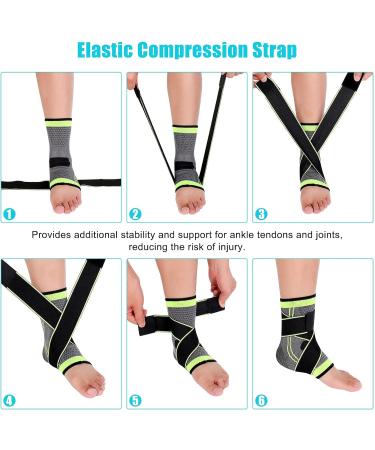 Auidy_6TXD Ankle Brace Set of 2 - Compression Ligament Support Socks for Injury Recovery and Pain Relief - Buy Online on GoSupps.com