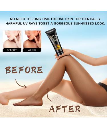 IZBEAUVO Self-Tanning Body Cream Self Tanning Lotion Fast Tanning Cream Face and Body Tanning Gel Natural Sunbed Tanning Accelerator Cream Tanning Moisturiser Gel for Sunbeds Lightweight - Buy Online on GoSupps.com
