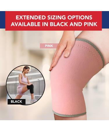 Doctor Developed Pink Knee Brace with Handbook - Joint Disease Relief for Running & Weightlifting - Size Large - Buy Online on GoSupps.com