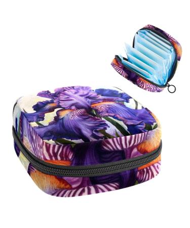 MuooouM storage bag for women's bonds with palm leaves pineapple patterns portable periods for women teenagers girls menstrual cup bag breastfeeding holder color 8
