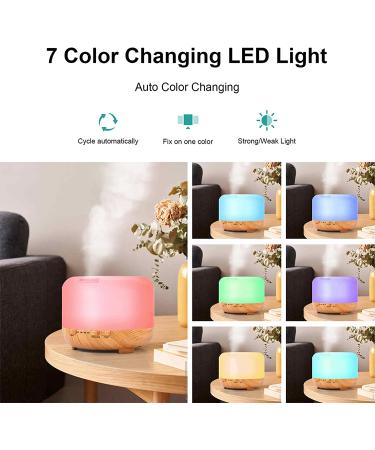 500ml Essential Oil Diffuser & Aromatherapy Humidifier - Yellow | Remote Control, Quiet Mist, Ultrasonic Vaporizer for Large Rooms & Baby Bedrooms - Buy Online on GoSupps.com