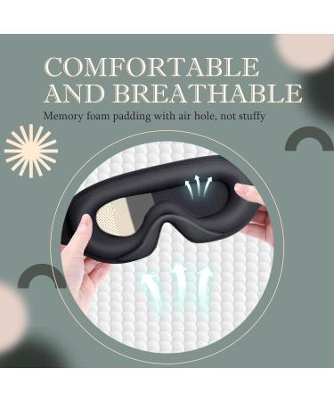 Premium 3D Sleep Mask for Uninterrupted Sleep - 100% Light Blocking Soft & Breathable Blindfold for Travel & Naps - Ideal for Men & Women - Buy Online on GoSupps.com