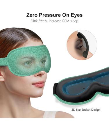 Buy Gritin 100% Light Blocking Sleep Mask - Ergonomic 3D Design Ultra Soft & Comfortable - Perfect for Men & Women - Ideal Eyelash-Friendly Sleeping Glasses in Cyan - Buy Online on GoSupps.com