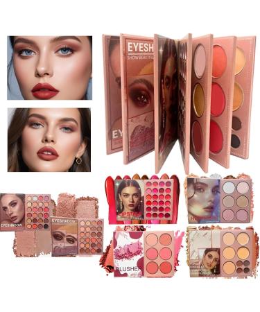  Dubbulon Book Shape Makeup Palette | Long Lasting Multicolor | Travel Palette for Highlighter and Eyeshadow | Daily Party Date Photo Shoot Wedding Christmas - Buy Online on GoSupps.com
