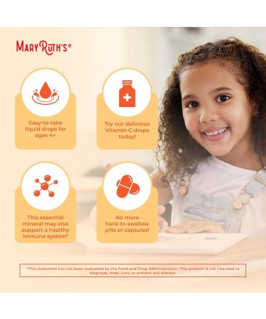 MaryRuth Organics USDA Kids Vitamin C Drops | Vegan Immune Support Supplement for Ages 4-13 | Immune Support & Overall Health | Vitamin C from Organic Acerola Fruit Extract | 2oz - Buy Online on GoSupps.com