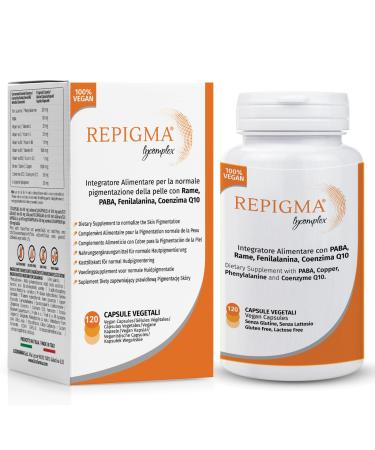 Repigma Lycomplex Useful Dietary Supplement for Vitiligo and White Skin Spots Box of 120 Capsules