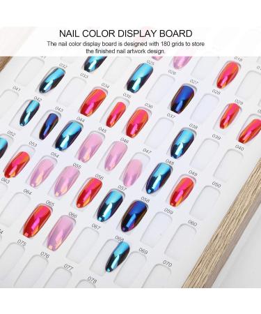  TARSHYRY TARSHYRY Nail Display Book Real Wood Nail Polish Display with Grids 180 Grids Color for Gel Polish Color (Light) - Buy Online on GoSupps.com