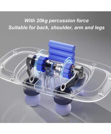 4 Heads Deep Tissue Back Massage Device - 5 Gears & 2 Modes - Electric Body Massager for Arm Leg & Shoulder (White) | International Shipping Available - Buy Online on GoSupps.com