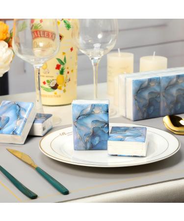 80 Packs 4 Ply Marble Pocket Travel Size Facial Tissues - Hand Paper Napkin Bulk for Guests - Ideal for Wedding Anniversary Party & Welcome Bags - Buy Online on GoSupps.com