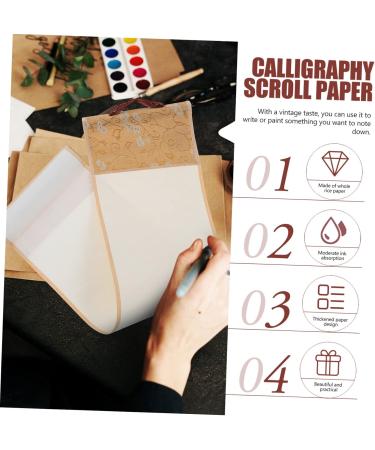 NUOBESTY Rice Paper Scroll Office Decor Wall Blank Scrolls Calligraphy Scroll Handwriting Chinese Painting Assorted Color 1 38X10X2.5CM - Buy Online on GoSupps.com