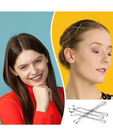 JIRIS Silver Bobby Pins 100 Count 2 Inches - Hairpins for Women, Girls & Kids - Invisible Wave Barrette Hair Clips with Storage Bag - Bulk Hair Accessories - Buy Online on GoSupps.com