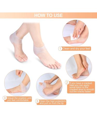 Gel Heel Protectors Pads - Pain Relief for Feet Pressure Sores, Heel Spur, Achilles Tendinitis - 2 Pair Pack - Buy Online on GoSupps.com