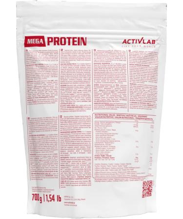 Buy Activlab Mega Protein 700g Powder - Chocolate with Nuts | Best Protein Shake for Muscle Gain | Whey Protein Creatine L-Glutamine & BCAA | 21 Portions of High-Quality Protein - Buy Online on GoSupps.com