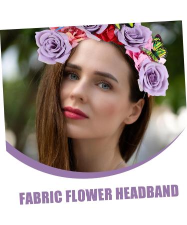 minkissy Flower Butterfly Headdress Headband Butterfly Accessories for Women Butterfly Fascinator Prom Headpiece Floral Headpiece Butterfly Headpiece Flower Headpiece Fabric Purple - Buy Online on GoSupps.com