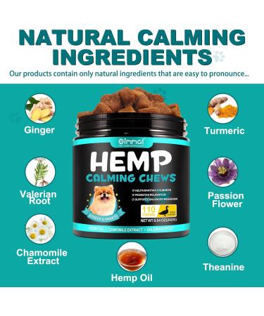 HRAMEX Calming - Food Supplement for Dogs Stress Relief No Dyes or Preservatives 110 Delicious Chicken Treats 242g (Inte) - Buy Online on GoSupps.com