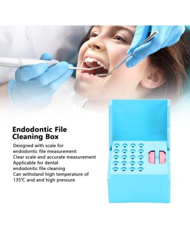 Autoclavable Endodontic File Cleaning Box - Professional Dental Drill Holder with Measuring Scale (Light Blue) | International Shipping - Buy Online on GoSupps.com