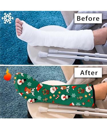 Buy LED Back Christmas Snowman Cast Cover for Adults - Waterproof Below the Knee Cast Protector Sleeve - Size S - Buy Online on GoSupps.com
