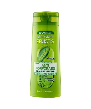 Garnier Garnier Fructis 2-in-1 Soothing Shampoo for Normal Hair Anti-Dandruff Action with Green Tea and Pyroctone Olina 250 ml