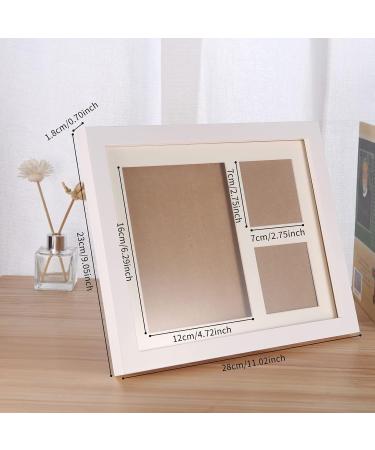 Aokyom Baby Wood Picture Frame Set - Non-Toxic Handprint & Footprint Stamp Kit for Baby Shower | Perfect Family Gift - Buy Online on GoSupps.com