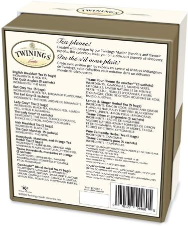 Twinings Tea Classics Sampler Gift Box | Exquisitely Curated Variety Collection | 40 Count Tea Bags | Enjoy Hot or Iced - Buy Online on GoSupps.com