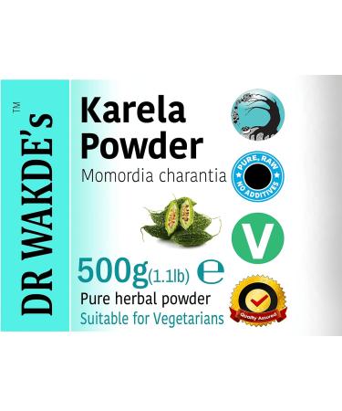 DR WAKDE'S Karela Powder (Bitter Gourd | Bitter Melon) - 500g (1.1lb) | Pure Raw & Dried Powder | Ayurvedic Herb | Vegan | Nothing Added Nothing Removed | Same Day Dispatch - Buy Online on GoSupps.com