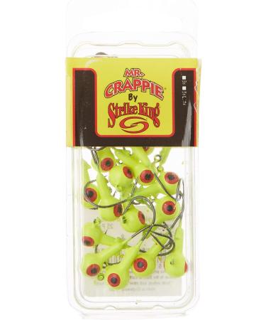 Strike King Mr. Crappie Jig Heads 1/16oz Chartreuse - 25 Pack | Premium Fishing Lures - Buy Online on GoSupps.com