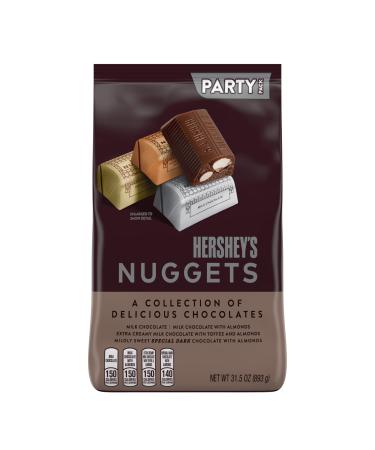 HERSHEY'S NUGGETS Assorted Chocolate Candy Mix, Halloween, 31.5 oz Bulk Party Pack HERSHEY'S NUGGETS Assorted Party Bag