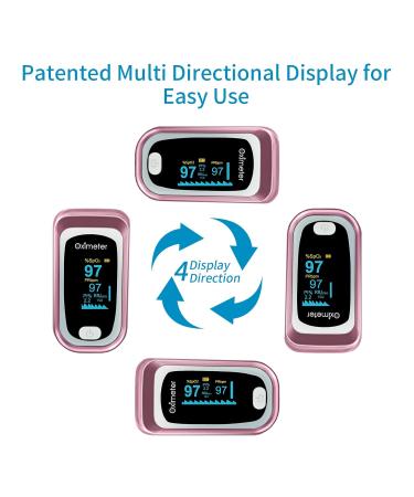 Pulse Oximeter Fingertip | Blood Oxygen Saturation Monitor | Spo2 & Respiratory Rate Monitoring - Rose Gold - Buy Online on GoSupps.com