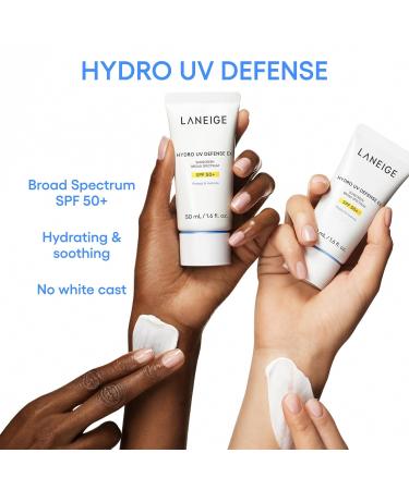 LANEIGE Hydro UV Defense SPF 50+ Lightweight Daily Sunscreen - 1.6 fl. oz - Buy Online on GoSupps.com