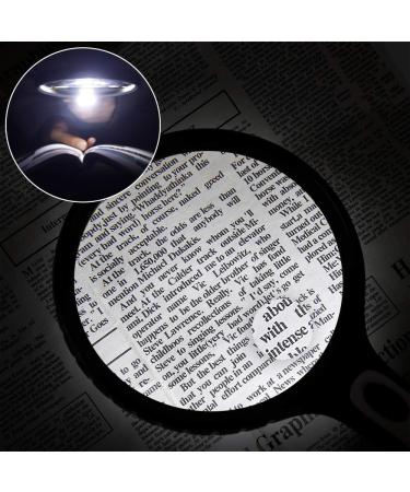 with 4 LED Light 3X 6X Magnification Lens Super Clarity Handheld Illumination Reading Magnifier for Reading Hobby Crafts Computer Repair and Jewelry Better Life - Buy Online on GoSupps.com