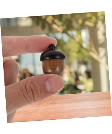 NUOBESTY 4 Pcs Color Block Wooden Nuts Ornament Lovely Nut Pendant Acorn Beads Diy Nut Pendant Chic Earrings - Buy Online on GoSupps.com