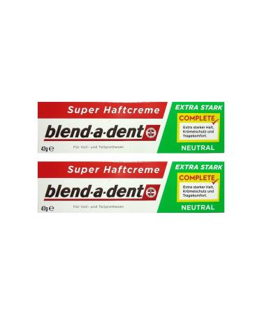 2x Blend a dent Complete Neutral Adhesive Cream for full and partial dentures 47g